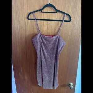 Mauve sparkly mini dress